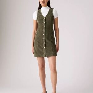 NWT Levis Olive Corduroy Button-Down Dress